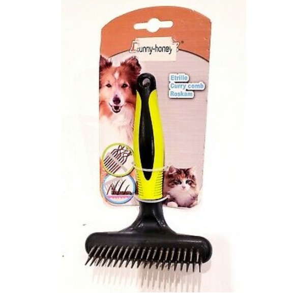 NEW Curry Pet Dog Cat Grooming Brush - Picture 2 of 7